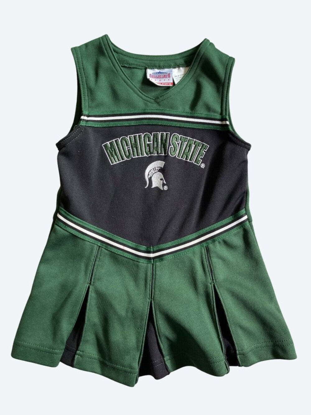 Michigan State Cheerleader Dress 3T Green & Black Polyester - Picture 3 of 10